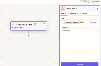 Configuring Catch Hook as Trigger